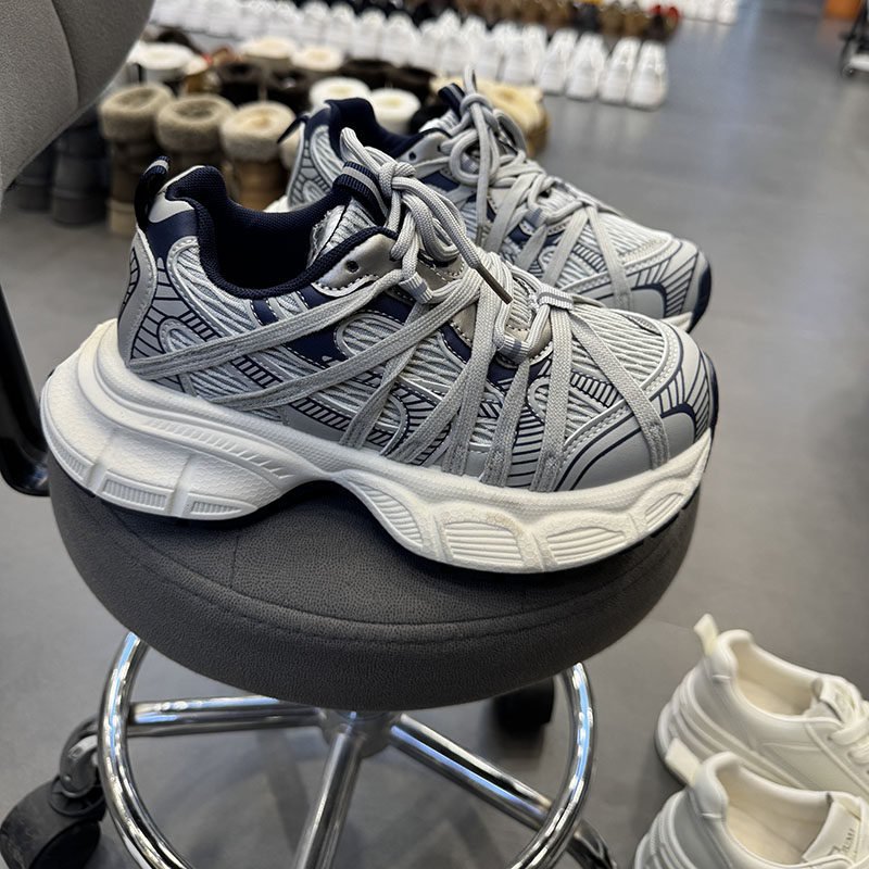 透气网鞋女机能风交叉绑带老爹鞋女厚底增高百搭休闲运动鞋女1457,女鞋,老爹鞋,淘宝优惠券,粉丝福利购,淘宝优惠卷