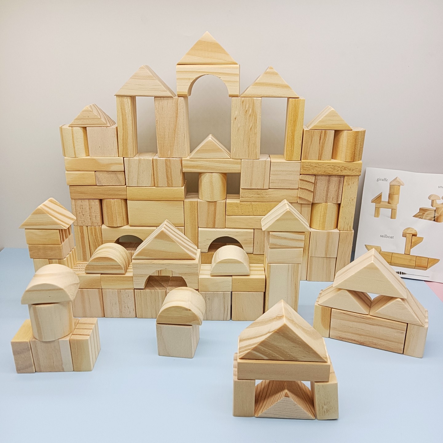 幼儿园小班建构区域材料中班益智区教搭建玩具儿童原木色积木拼装,玩具/童车/益智/积木/模型,木质积木,淘宝优惠券,粉丝福利购,淘宝优惠卷