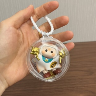 右右酱YOYO萌趣歪头系列收纳盒迷你手办桌面摆件透明防尘展示袋子