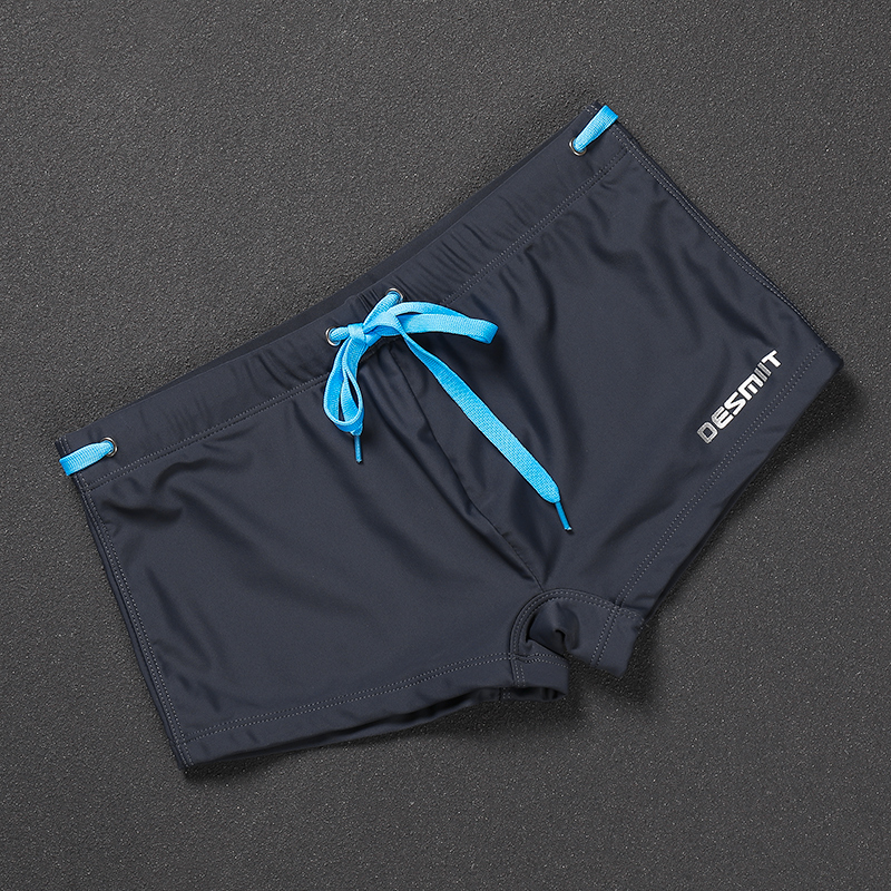 男士纯色平角游泳裤高级基础