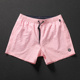 薄款 纯色休闲短裤 男有内衬防尴尬沙滩短裤 夏季 速干条纹三分裤 衩子
