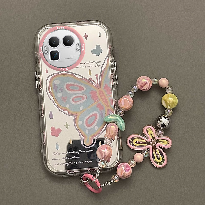 适用真我GT8Pro手机壳新款卡通可爱创意彩绘油画蝴蝶realmeGT8镜面泡芙壳硅胶全包防摔保护套带挂绳,3C数码配件,手机保护套/壳,淘宝优惠券,粉丝福利购,淘宝优惠卷