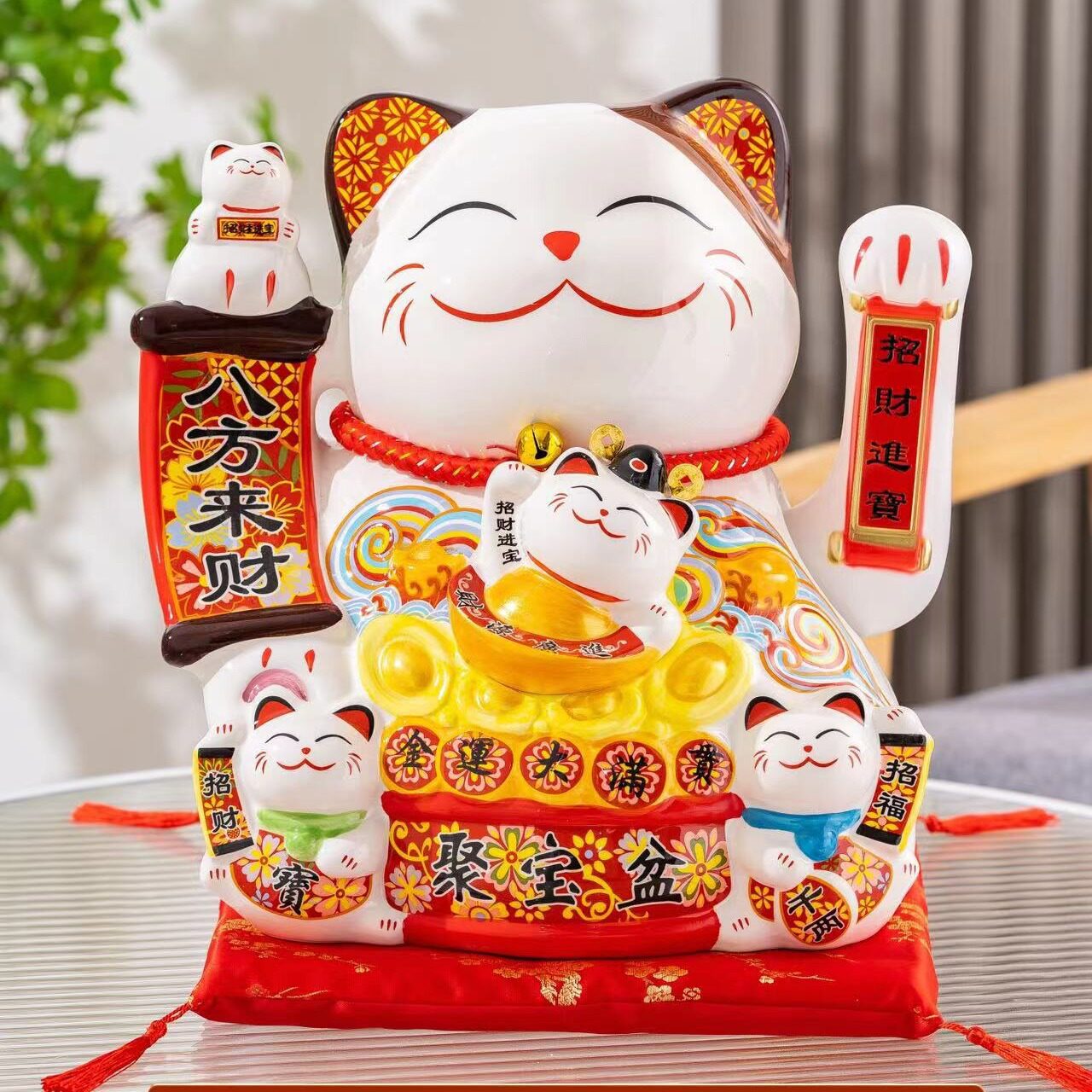 招财猫自动摇手存钱罐摆件送礼