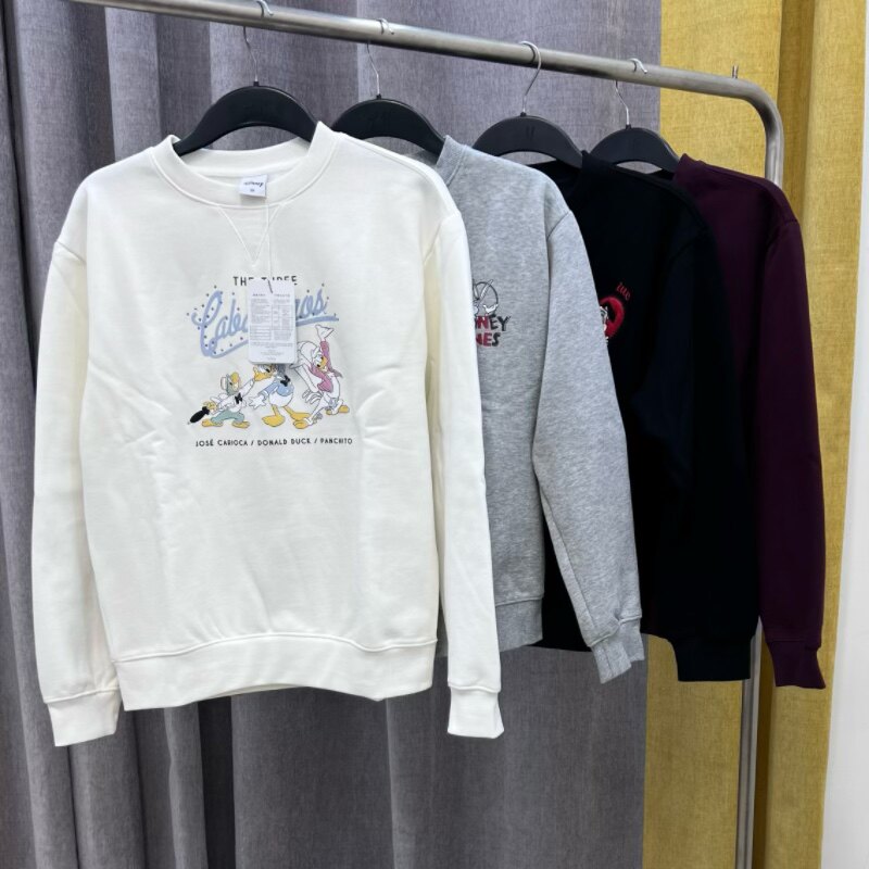 加绒卫衣套头运动服时尚纯棉弹力女士上衣白色黑色灰色女装