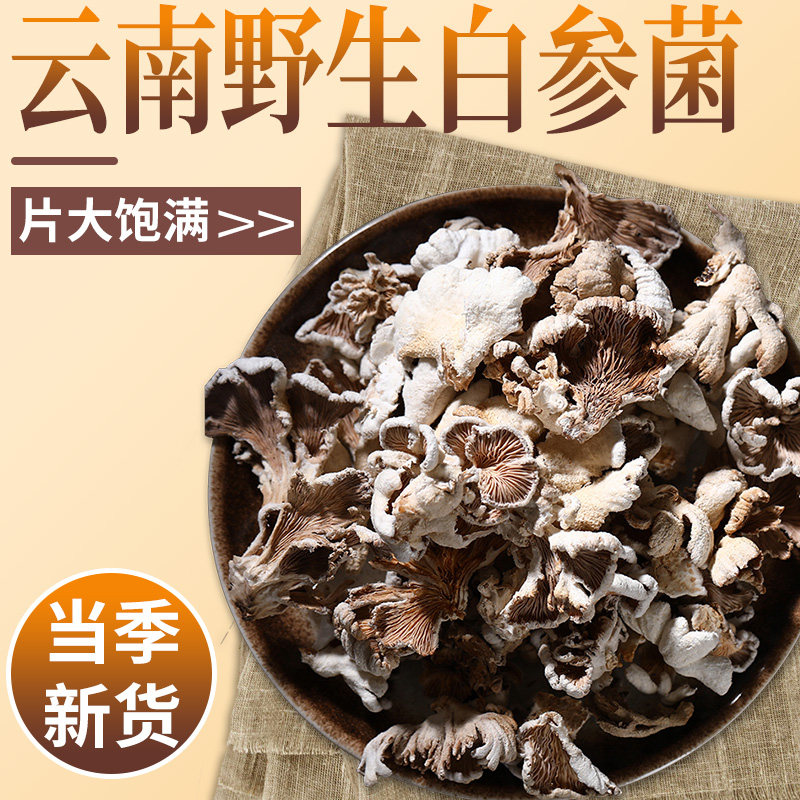 云南德宏白参菌250g干货 农家特产裂褶菌白花白参沙参树花