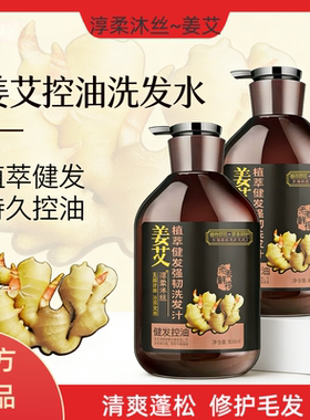 淳柔沐丝姜艾洗发水植萃健发强韧洗发汁控油生姜养护发素官方正品