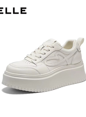 百丽女鞋2026春季新款简约厚底增高板鞋百搭休闲小白鞋子B3013AM6