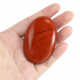 椭圆红碧玉石手把件天然红碧石原石玉石解压文玩盘玩红色石头摆件