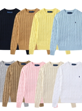 RL100 女装女士纯棉针织线衣休闲毛衣 春秋