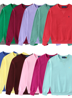 105女装女士加绒休闲圆领多色卫衣  纯棉秋冬上衣 圆领抓绒