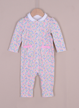 RL002女宝宝婴幼儿连体衣长袖爬服连体衣 纯棉原