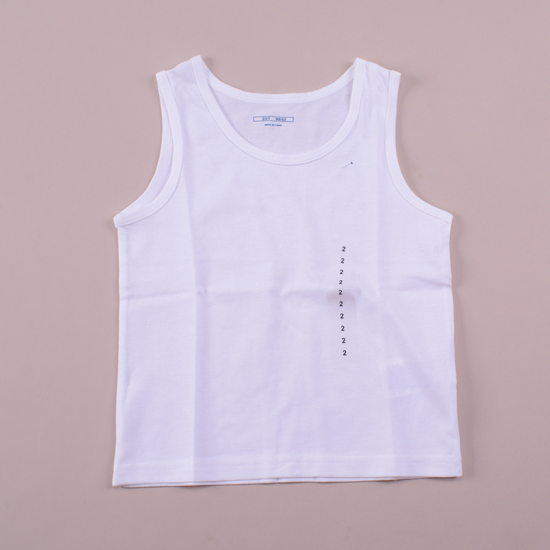RL089男女童短袖圆领基础款背心