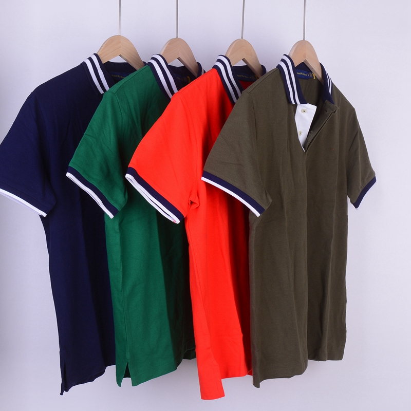 RL028男装短袖珠地棉夏装新款 经典多色翻领