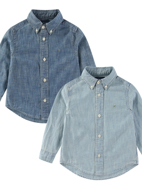 男女童RL047春夏薄款彩马天丝牛仔休闲衬衣 可亲子