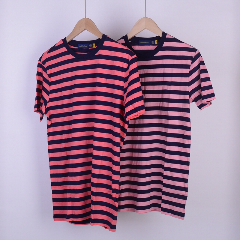 RL050男装短袖超薄款圆领条纹体恤衫 夏装新款