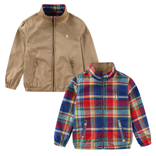 RL150-1男女童春秋厚款双面休闲夹克外套