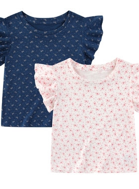 RL026女童中大童小马短袖圆领T恤 透气薄款 可亲子