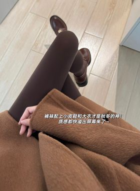 秋冬新款雾面哑光天鹅绒连裤袜女外穿加绒加厚保暖打底裤袜