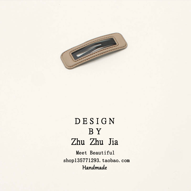 pu皮质发夹碎发边夹bb夹ins风