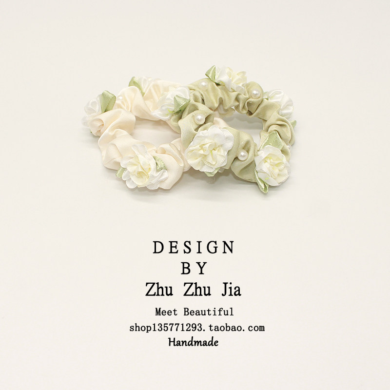 花朵大肠发圈小肠圈发绳头绳扎头发橡皮筋高级感2024年新款小清新