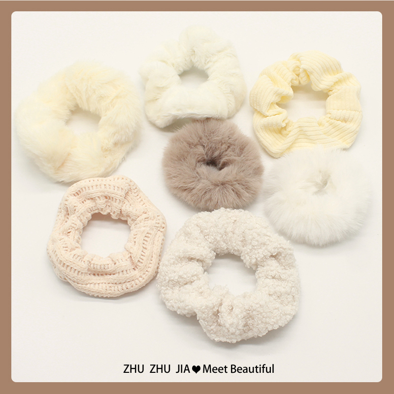 发圈毛绒7件套装毛绒发圈