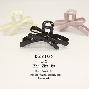 新款抓夹韩系发卡蝴蝶结发夹女后脑勺鲨鱼夹高级感发抓头饰品夹子
