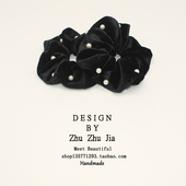 赵露思同款 法式 复古简约珍珠大肠发圈发饰头绳2025年扎头发橡皮筋