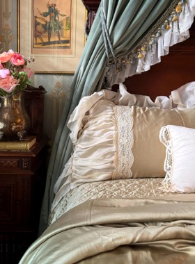 livingbank南法公主天丝夏凉被凉感冰丝薄被蕾丝花边夏季空调被