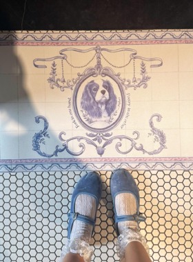 《查理王之绅士手札》皮革地垫防水防油厨房垫子复古手绘狗狗地毯