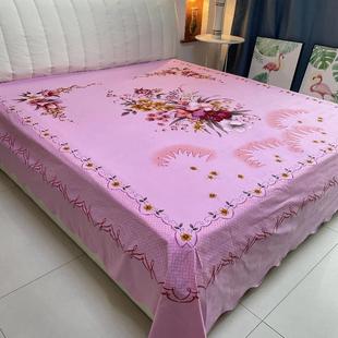 上海民光家纺老式床单全棉磨毛印花加厚怀旧国民复古双人传统床单