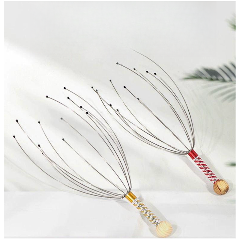 头部按摩器八爪鱼挠头神器手动抓头皮非灵魂抽取提取器头顶抓痒爪