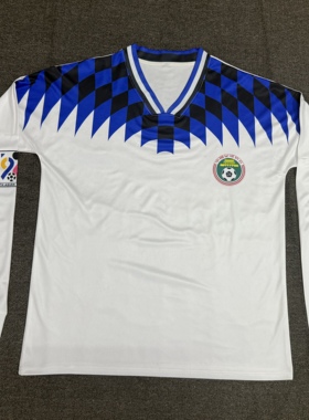 96国足队服白色经典款复刻版