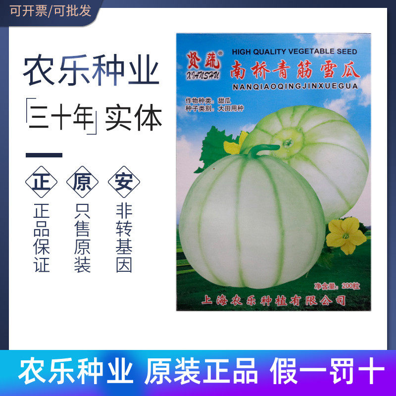 南桥青筋雪瓜种子薄皮雪瓜籽上海本地甜瓜籽香瓜脆甜可口