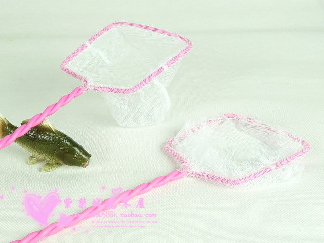 水族鱼缸鱼捞方形5寸鱼网大小号渔网网捞乌龟缸配件水族箱抄网