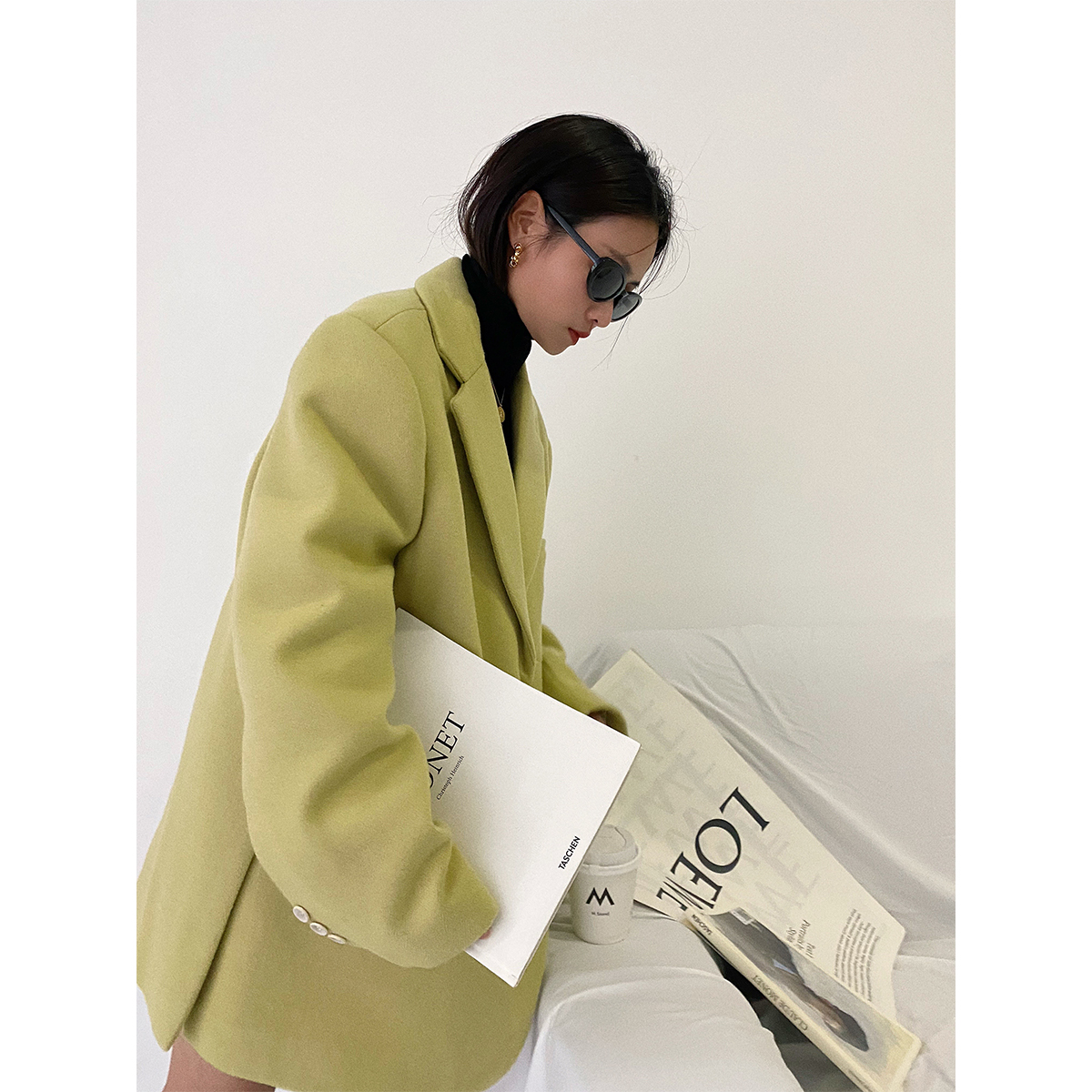 廓形常规小外套毛呢休闲