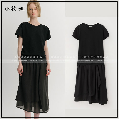 敏姐26春韩国设计师品牌eaah新款4月气质配色褶皱连衣裙