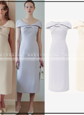 26夏韩国设计师品牌BAU by Bride And You新款5月褶边装饰连衣裙
