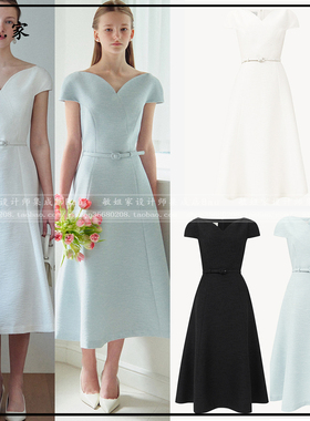 26春韩国设计师品牌BAU by Bride And You新款4月爱心领长连衣裙