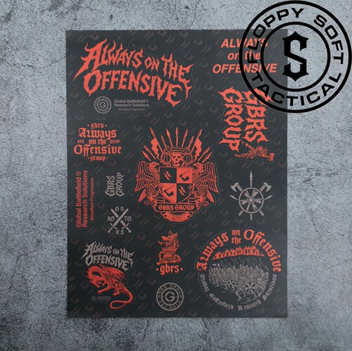 【软趴趴复刻】GBRSGROUP ALWAYS ON OFFENSIVE STICKERSHEET贴纸