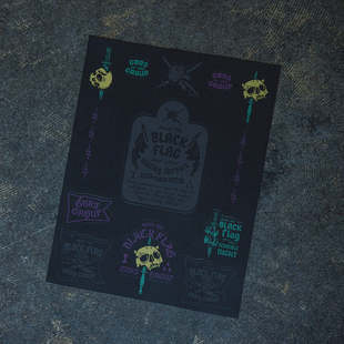 软趴趴复刻 FLAG GBRS BLACK 贴纸 GROUP