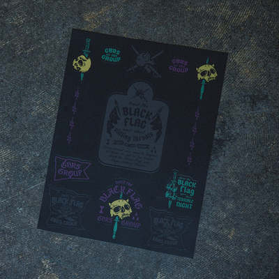 【软趴趴复刻】GBRS GROUP BLACK FLAG 贴纸