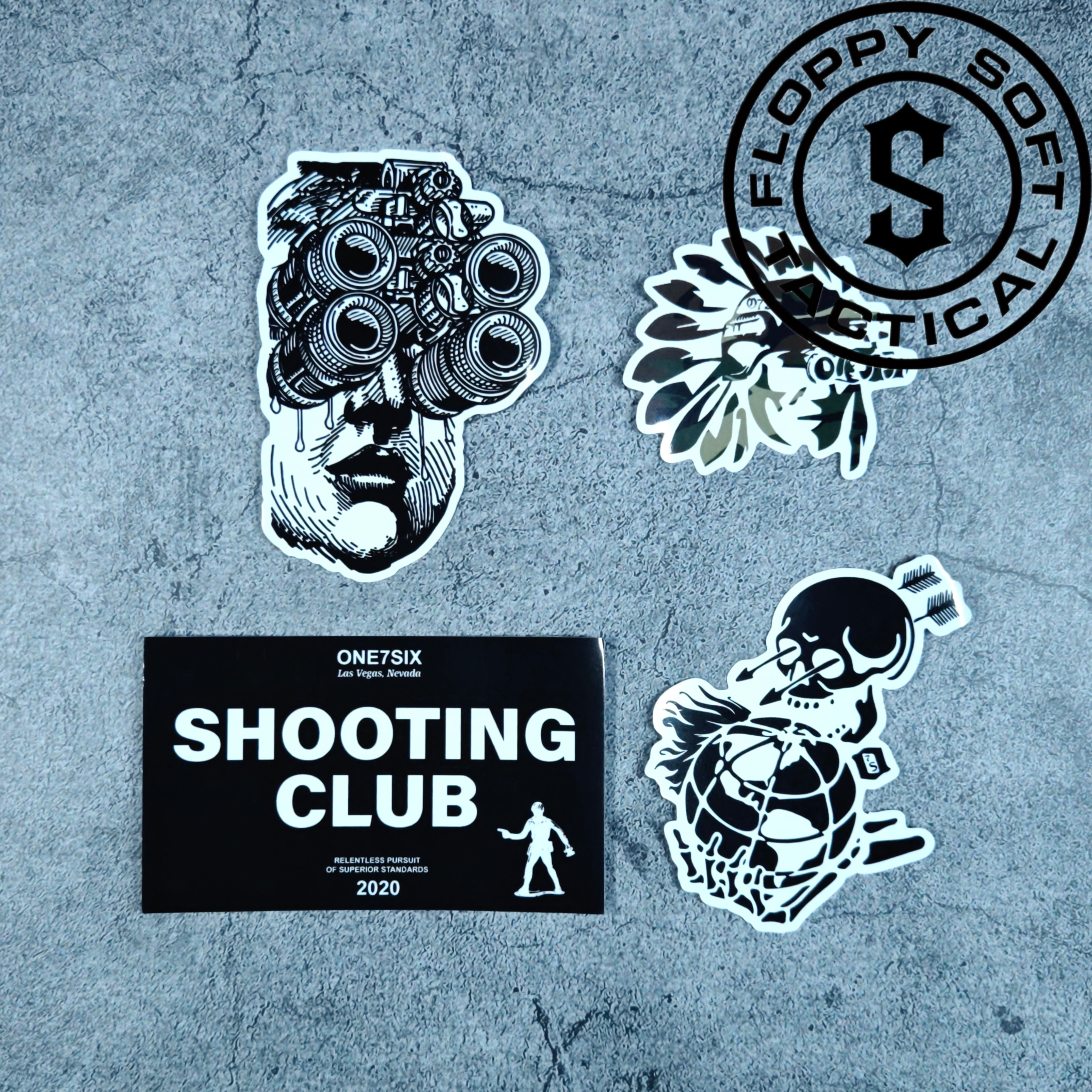 【软趴趴战术】One7Six 笔记本贴纸旅行箱贴纸笔记本电脑贴纸包A