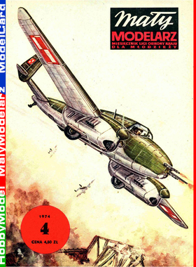 Maly Modelarz 1974-04-Samolot mysliwsko-bombowy PZL-38 Wilk