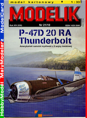 Modelik 2010-21 - P-47D 20 RA Thunderbolt