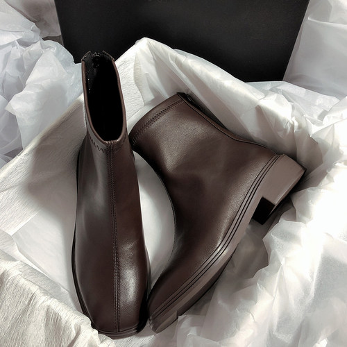 简约百搭时尚休闲瘦瘦短靴女