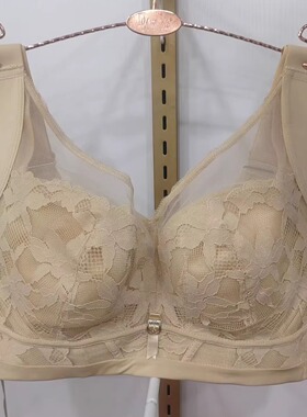 普岚度薄款大胸显小内衣6501-1葡萄籽大码全罩杯收副乳调整文胸罩