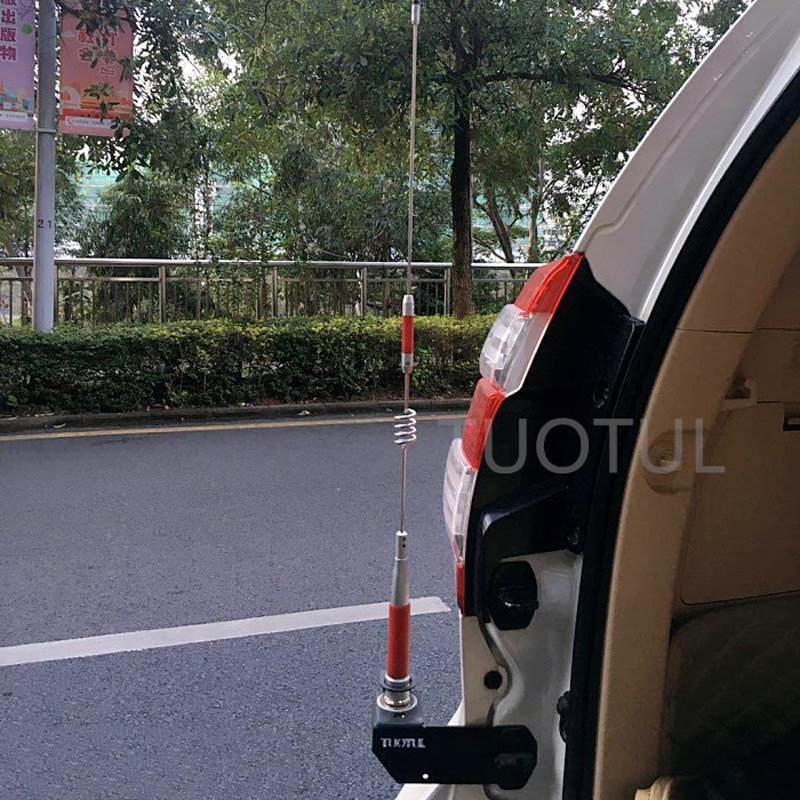 TOYOTA PRADO에 적합 수정 된 자동차 라디오 무전기 안테나 검정색 스테인레스 스틸 도난 방지 브래킷 카드