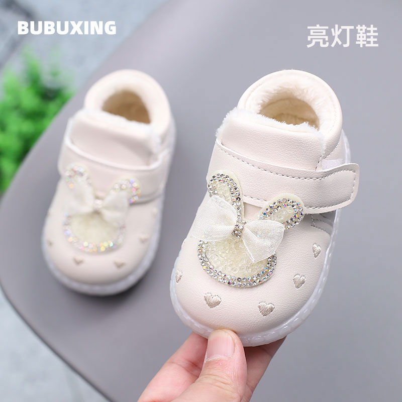 叫叫鞋加绒加厚宝宝棉鞋学步鞋