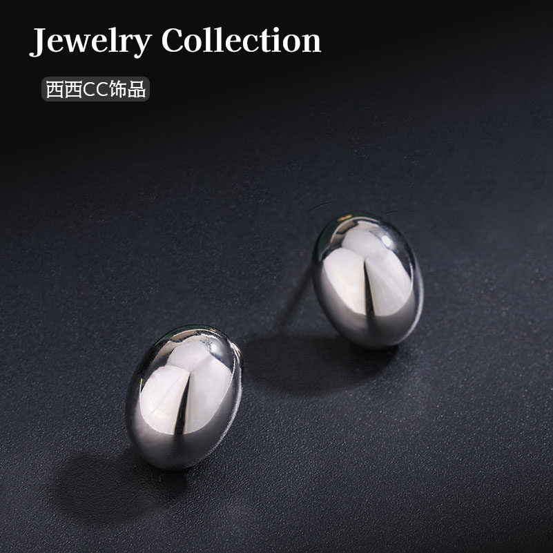 轻奢小众耳钉通体s999纯银精致女