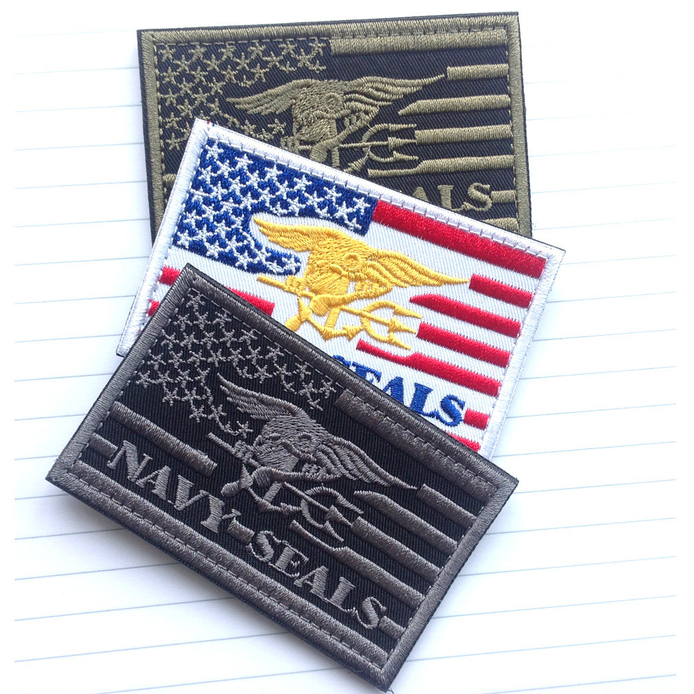 美国海豹突击队海军陆战队特种部队navy seals刺绣魔术贴军迷臂章